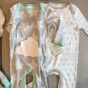 Cloud island pajama bodysuit onesie (two pieces)